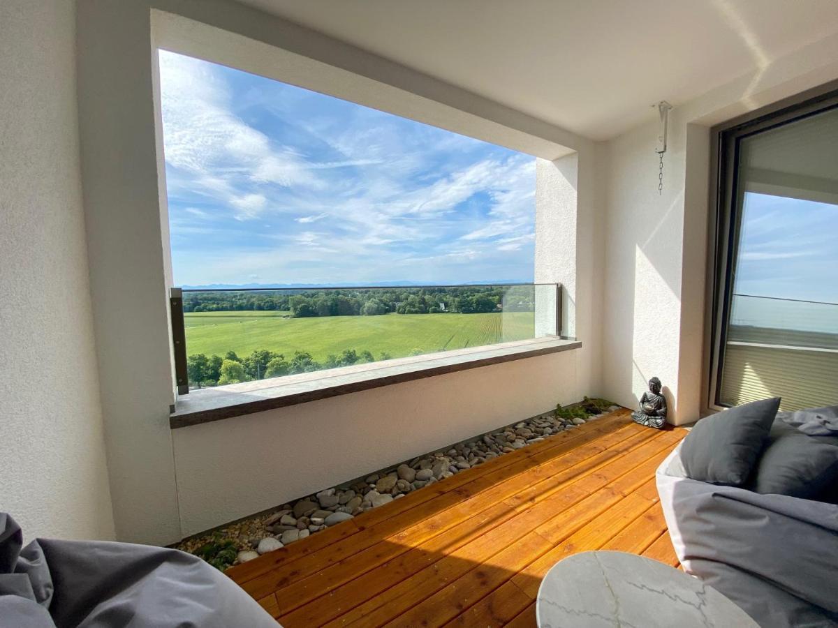 Alpen-Panorama Suite - Einzigartige Privatsuite Hoch Ueber Muenchen, 12Tes Og, Alpenblick, Loggia, Whirlpool, 15 Minuten Zum Zentrum, Ruhe Und Erholung In Der Stadt Muenchen Fuer Privat Und Geschaeftlich Reisende Munique Exterior foto